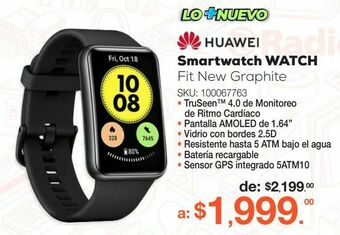 RadioShack Smartwatch huawei watch fit new graphite / negro oferta