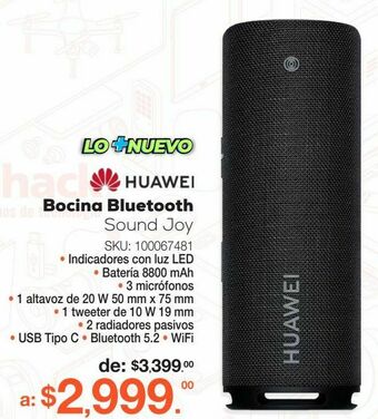 RadioShack Bocina bluetooth huawei sound joy / negro oferta