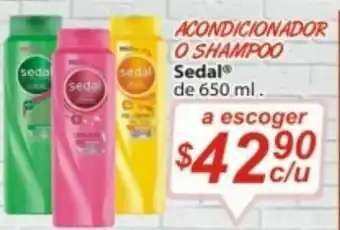Casa Ley Shampoo / acondicionador sedal 650ml oferta