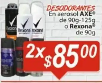 Desodorante rexona / axe x2