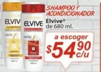 Shampoo / acondicionador elvive 680ml