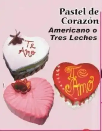 Pastel de corazón americano o tres leches