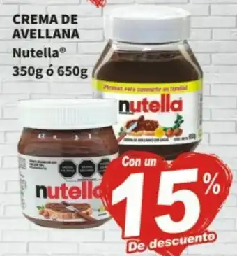 Crema de avellanas nutella 350g -15%