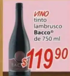 Casa Ley Vino tinto bacco 750ml oferta