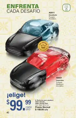 Arabela A. Perfumes para caballero: A0811 Desafío. A0821 Desafío Red. oferta