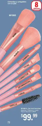 Arabela M1985 A. Set de 8 brochas oferta