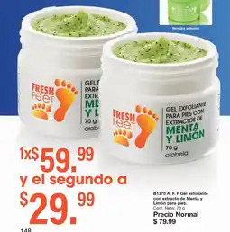 Arabela Fresh Feet gel exfoliante con extracto de menta y limon para pies oferta