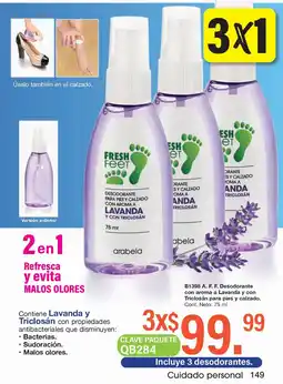 Arabela Fresh Feet Desodorante para pies y calzado con aroma a lavanda y con triclosán oferta