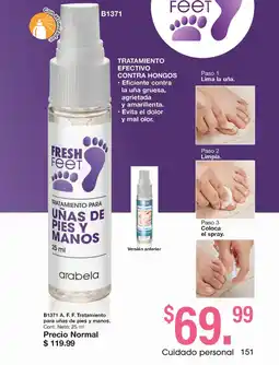 Arabela Arabela fresh feet tratamiento para uñas de pies y manos oferta