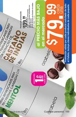 Arabela arabelacrema refrescante para pies y piernas cansadas con mentol oferta