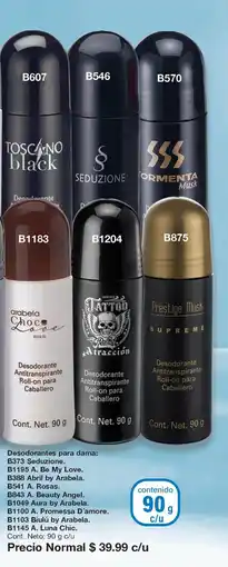 Arabela Toscano black Seduzione Tormenta Musk arabela Choco man Tattoo Rebel Atracción Prestige Musk Supreme oferta