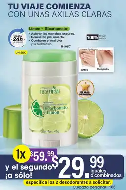 Arabela arabela natural Desodorante Antitranspirante en Barra con Bicarbonato y Limón oferta
