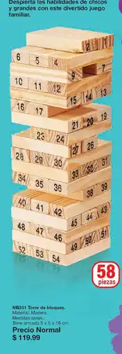 Arabela NB351 Torre de bloques oferta