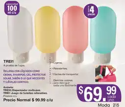 Arabela TRES5 Dispensador multiusos TREI1 Juego de botellas rellenable oferta