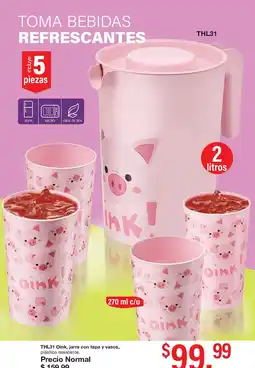 Arabela Oink jarra con tapa y vasos oferta