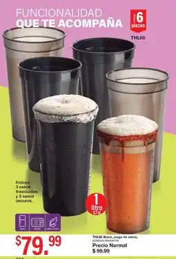 Arabela Black, juego de vasos oferta