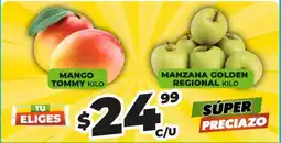 Merco Mango - mango tommy kilo, manzana golden regional kilo oferta