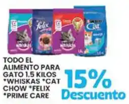 Alsuper whiskas cat chow felix prime care oferta