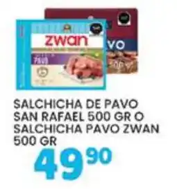 Alsuper zwan salchicha de pavo san rafael o salchicha pavo zwan oferta