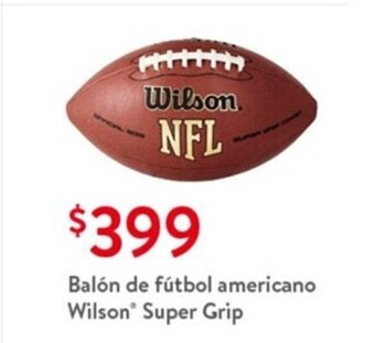Walmart Balon de Futbol Americano Wilson Super Grip oferta