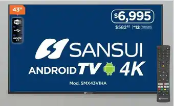 Chedraui Sansui - 43" Android TV 4K oferta