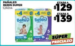 Merco Bebin - pañales bebin super c/40+4 oferta