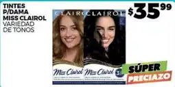 Merco Clairol - tintes p/dama miss variedad de tonos oferta