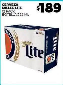 Merco Miller - cerveza lite 12 pack botella 355 ml oferta