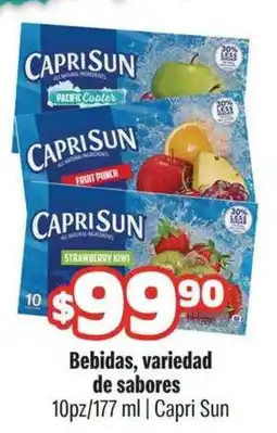 Smart & Final Capri Sun bebidas, variedad de sabores oferta