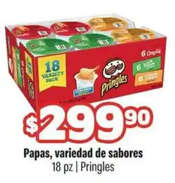 Smart & Final Pringles Papas, variedad de sabores oferta