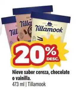 Smart & Final Tillamook Nieve sabor cereza, chocolate o vainilla oferta