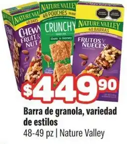 Smart & Final Nature Valley Barra de granola, variedad de estilos oferta