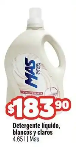 Smart & Final Mas detergente liquido blancos y claros oferta
