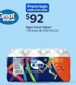Walmart Express Great Value Agua Great Value oferta
