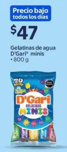 Walmart Express D'Gari gelatinas minis oferta