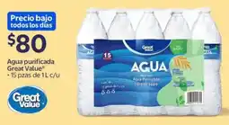 Walmart Express Great Value Agua Purificada oferta