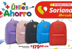 Soriana Mercado Mochilas escolares oferta