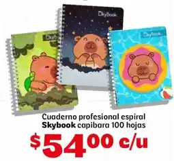 Soriana Mercado Skybook cuaderno profesional espiral capibara oferta