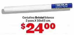 Soriana Mercado Scola cartulina bristol blanca oferta
