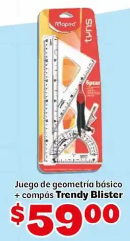 Soriana Mercado Maped juego de geometría básico + compás oferta