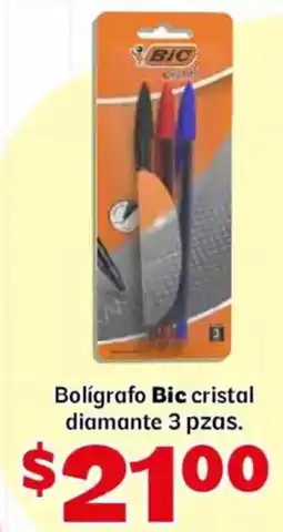 Soriana Mercado Bic bolígrafo cristal diamante oferta