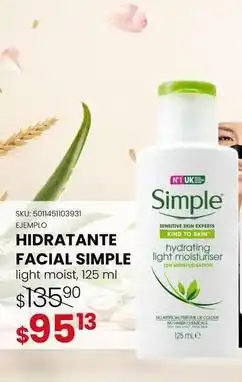 Woolworth Simple - hidratante facial oferta