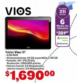 Soriana Mercado Vios Tablet Vios 10" oferta