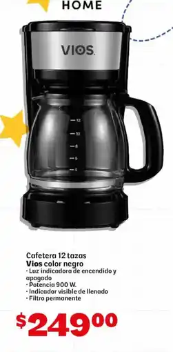 Soriana Mercado Vios cafetera 12 tazas oferta