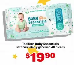 Soriana Mercado Baby Essentials soft care aloe y glicerina oferta