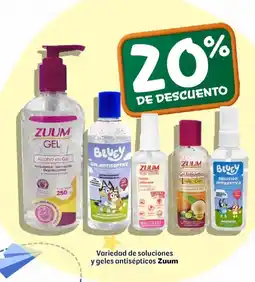 Soriana Mercado Zuum variedad de soluciones y geles antisépticos oferta