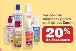 Soriana Híper Zuum variedad de soluciones y geles antisépticos oferta