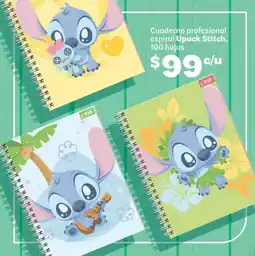 Soriana Híper Cuaderno prodesional espiral upak stitch oferta