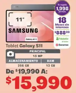 Soriana Híper Samsung Tablet Galaxy S11 oferta