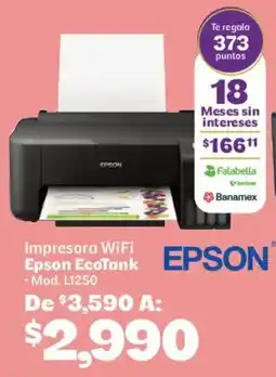 Soriana Híper Epson EcoTank Mod. L1250 oferta